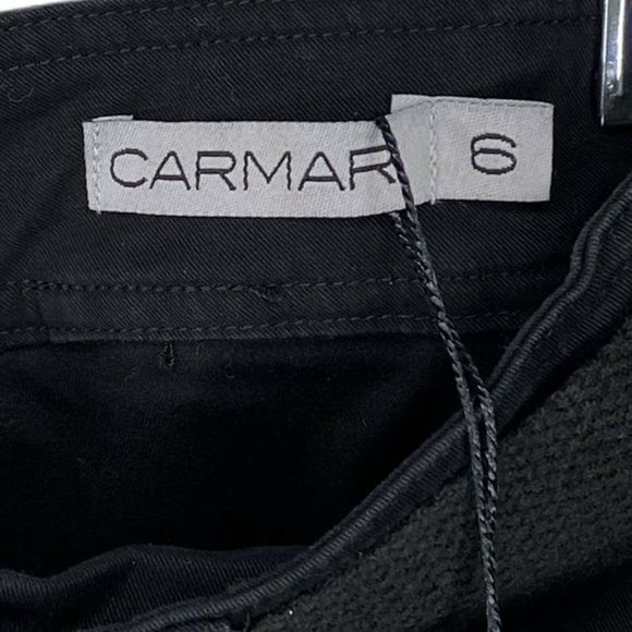 NEW Carmar Black Distressed Skirt Belted Metal - Picture 3 of 4